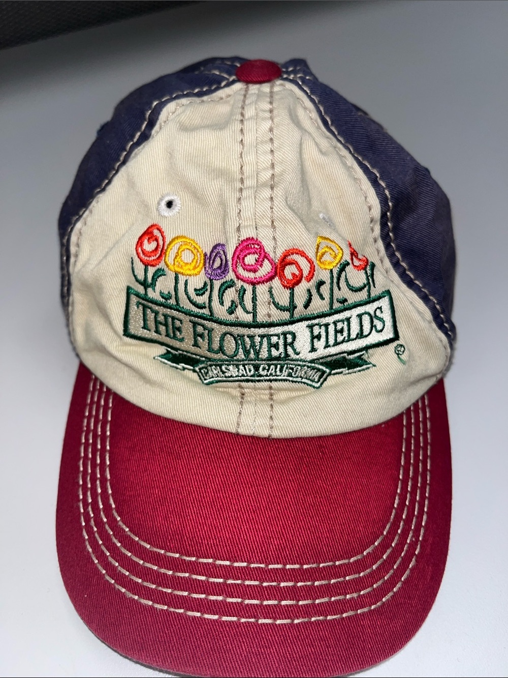 The Flower Fields Carlsbad, CA Embroidered Baseball Cap